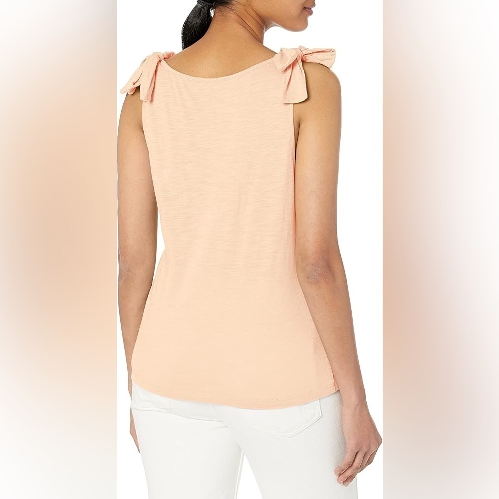 NWT Paige Gala Tank Top Light Orange Peel Bow Detail XS - Picture 2 of 8